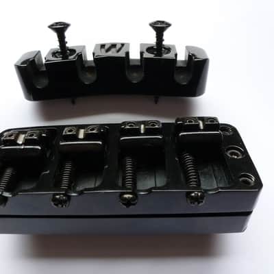 Warwick 2-Piece Bridge & Tailpiece (4-String) German-made Black (Free shipping!) image 1