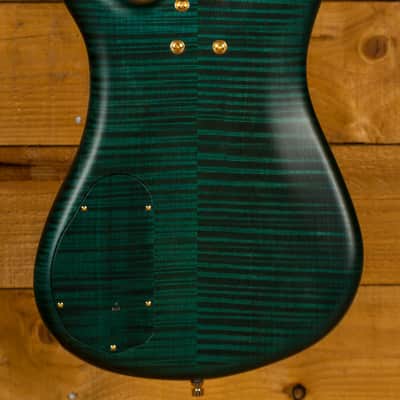 Warwick Custom Shop Streamer LX Petrol Green Transparent Satin - Wenge image 2