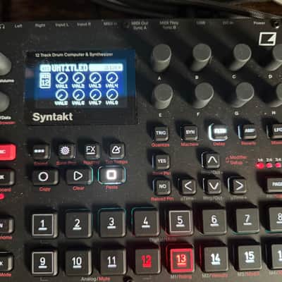 Elektron Syntakt 12 Track Drum Computer & Synthesizer 2022- Present - Black