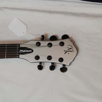 Michael Kelly Patriot Magnum electric guitar w/ Case - Metallic Silver - 25" scale image 5