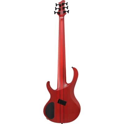Ibanez BTB866MS Bass Workshop 6-String Electric Bass - Brown Topaz Burst Flat image 3