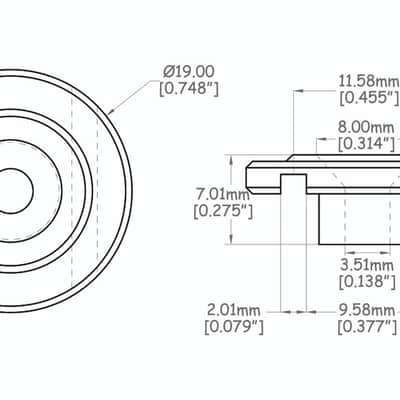True Custom Shop® Chrome Slotted Modern String Guide for Fender Jazz & Precision Bass Guitars image 3