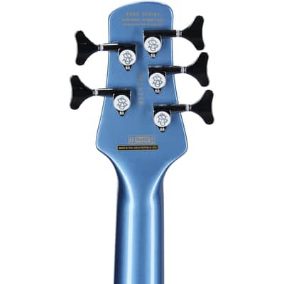 Spector Euro 5 Classic Electric Bass, 5-String (with Gig Bag), Metallic Blue Gloss image 8