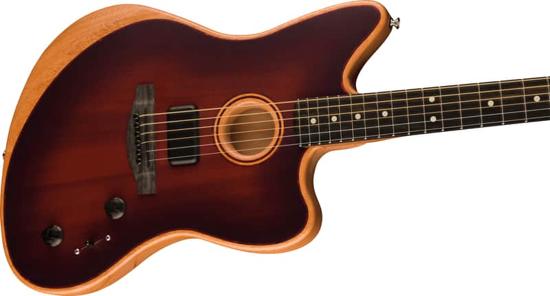 Fender American Acoustasonic® Jazzmaster® All-Mahogany, Ebony Fingerboard, Bourbon Burst image 1