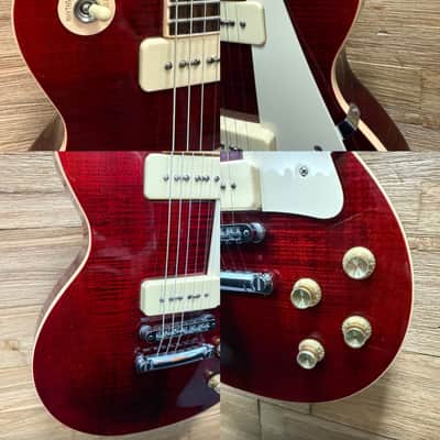 Gibson Les Paul Deluxe Guitar 30th Anniversary 2001 - Wine Red Flame Top w/Mods + OHSC image 20