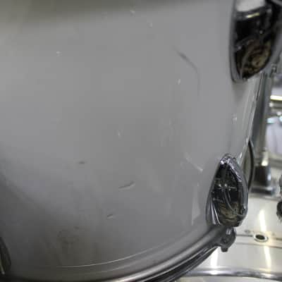 Yamaha 9000 Series Drum Set 13/14/15/18/24 1970s White image 9