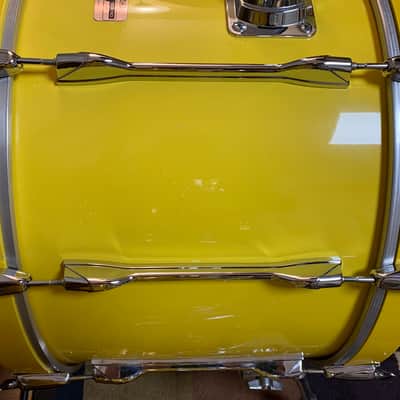 RARE Vintage Yamaha Recording Custom Birch pre-Yess 1983 Mellow (Canary) Yellow Drum Kit Set Gadd Sizes! image 10