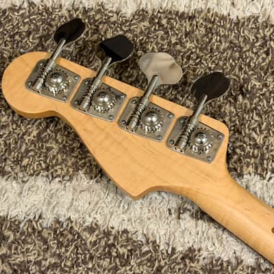 Killer Curly Maple NECK! 2007-2010 Fender AJB-110DMC Aerodyne Jazz Bass Dimarzio Pups Flame Shadow image 6