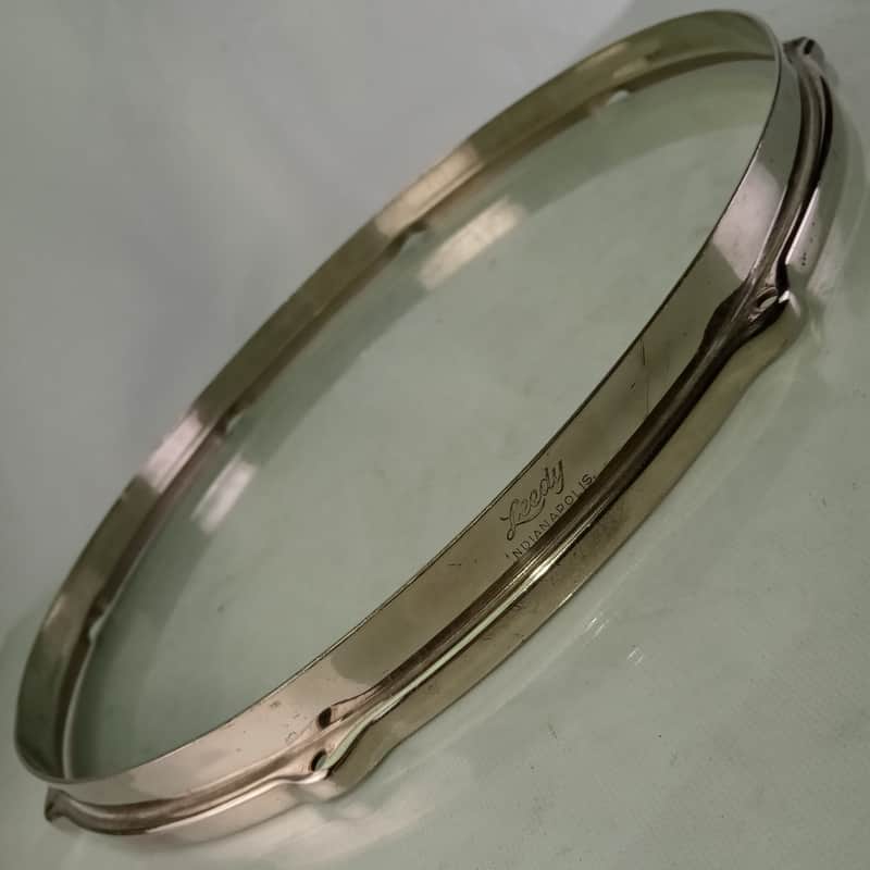 Leedy 15"Indianapolis" Script NOB Double-Flange Snare Drum Batter Rim/Hoop Brass image 1