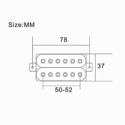 Blue Hex Pole Guitar Neck and Bridge Humbucker Pickups, Ceramic Magnets image 3