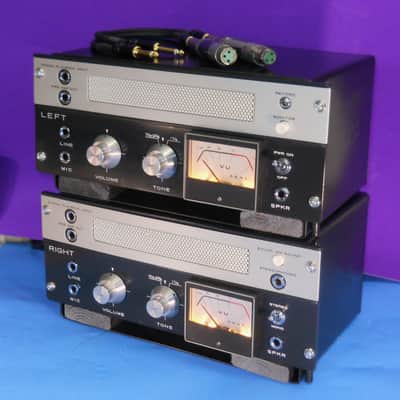 Available SEPT 20 - Matched Stereo Pair Kremer Kraft AKAI 2 M-8 Tube Mic Preamp Tube Direct In Vint.Mic Trans & Custom Case image 3