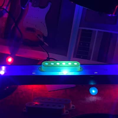 Pre cbs Nylon Pickup cover for Stratocaster®️ correct tool marks Vintage white aged image 12