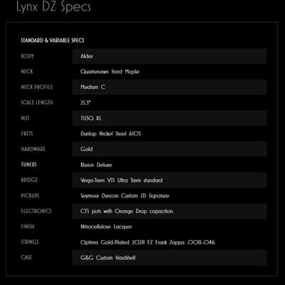 2024 Shabat Lynx DZ - Dweezil Zappa Signature Model image 19