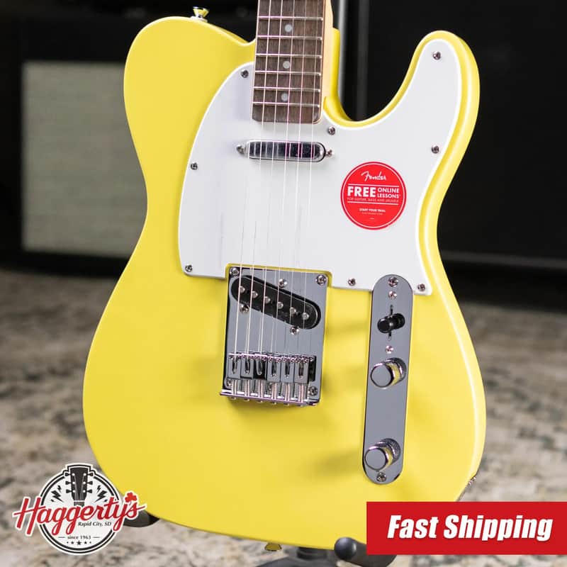 Squier Sonic Telecaster Electric Guitar - Canary Yellow image 1