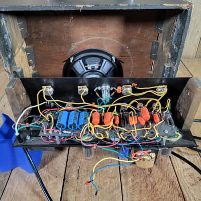 Kay K-504 Amplifier 1960s Cab with Mojotone Princeton Amp Kit Built In 2017 - Black and Creme image 16