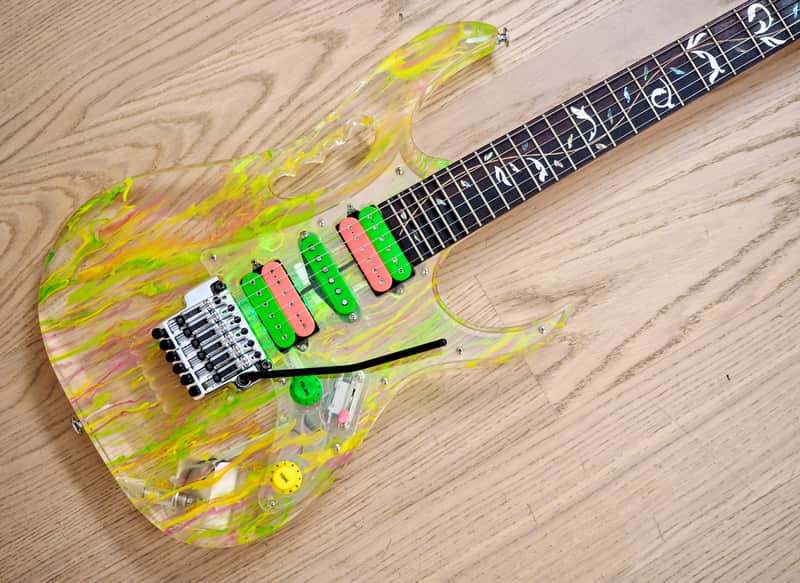 2007 Ibanez JEM 20th Anniversary Steve Vai Signature Acrylic Guitar Near Mint w/ Case & Tags image 1