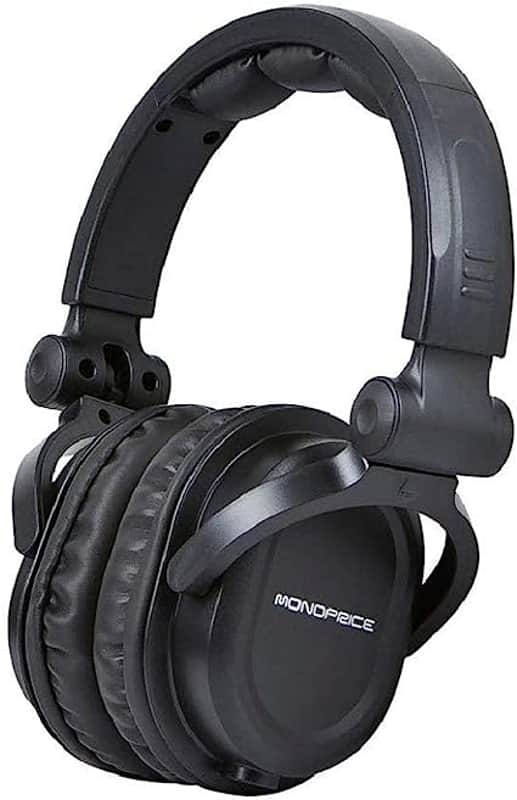 Monoprice Hi-Fi DJ Style Over-the-Ear Pro Headphones - black image 1