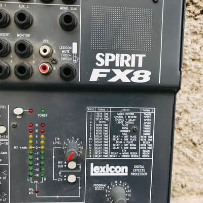 Soundcraft Spirit FX8 8-Channel Analog Mixer w/ Lexicon Effects (Made in USA) image 3