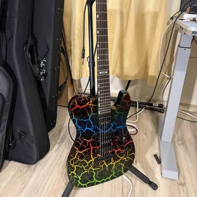 ESP LTD Eclipse Custom 87 NT - Rainbow Crackle image 1