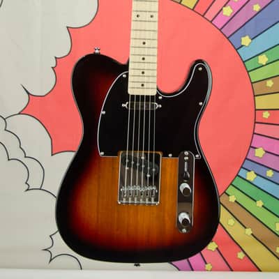 Used Squier Telecaster Guitar, 3 Tone Sunburst, Maple Fingerboard, Carry Bag image 2