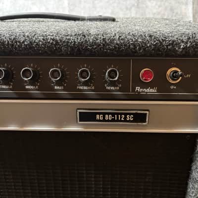 Randall RG80-112SC 2-Channel 80-Watt 1x12" Solid State Guitar Combo 1980s - Black image 3