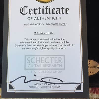 Schecter USA Custom Shop Masterworks Banshee Exotic 2018 image 18