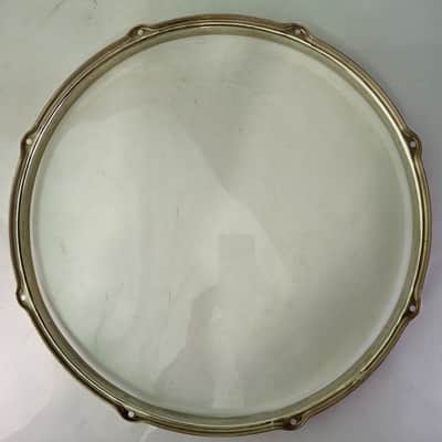 Leedy 15"Double-Flange Stick-Chopper Snare Drum/Tom Batter Rim/Hoop Nickel-Brass image 6