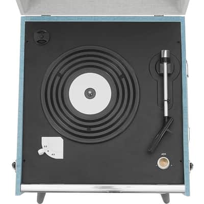 Crosley CR6233F-TN Bermuda Portable Turntable with Bluetooth In/Out - Tourmaline image 4
