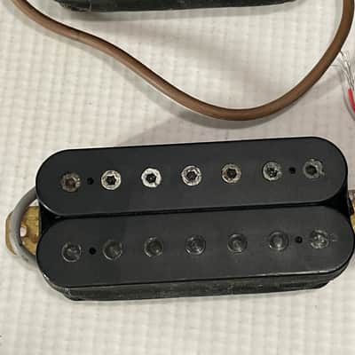 1990's Japan Ibanez RG7420 RG-7 7 String Black Neck & Bridge Humbucker Pickup Set image 3