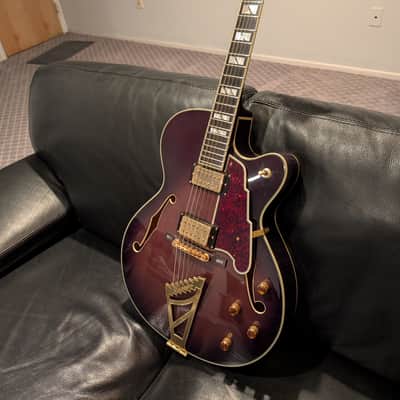 D'Angelico EXS 1DH 2010+- - Black burgandy image 3