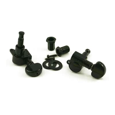 Mini Rotomatic 3 Aside Machine Heads 14:1 Gear Ratio-Black image 3