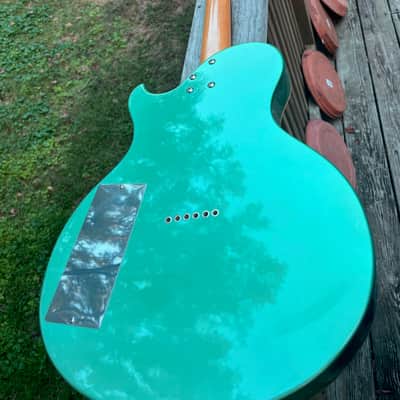 Brownsville Choirboy 3 Pickup Semi Hollow Guitar with Gig Bag - Sage Green Metallic image 6