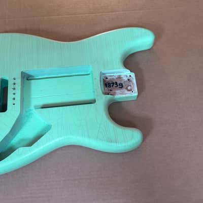 1873g Kohlin Guitars S-Type Roasted Pine replacement body Aged Nitro Relic Vintage Surf Green Made in Sweden image 4