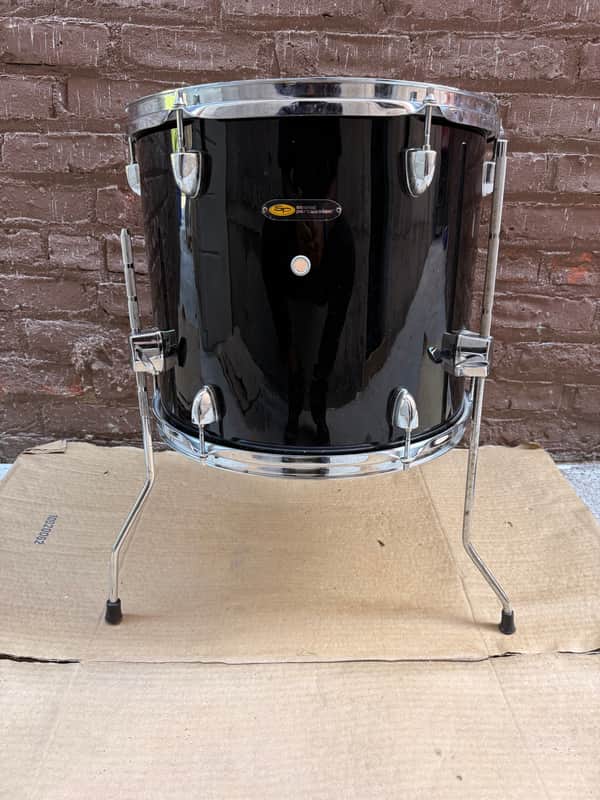Sound Percussion 15" x 13" Floor Tom – Black – Chrome Hardware – Used image 1