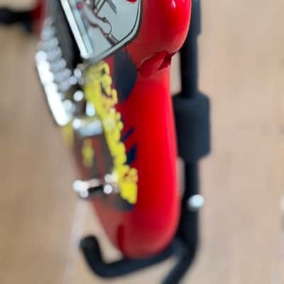 Ibanez JS20S 20th Anniversary Joe Satriani Signature HH Autographed 2008 - Red/Silver Surfer Graphic image 7