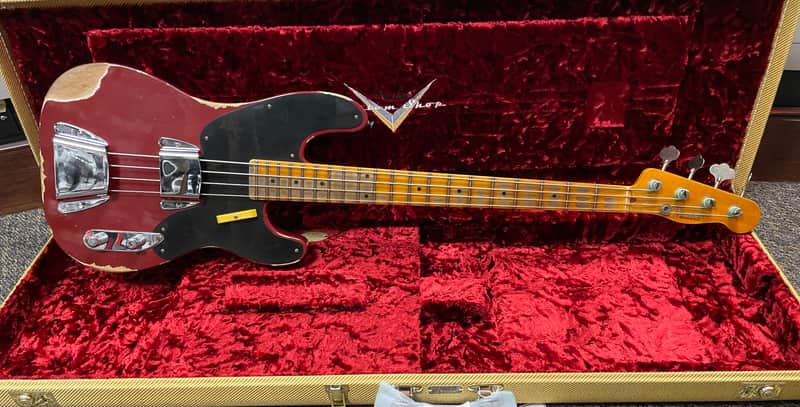 FENDER CUSTOM SHOP LIMITED EDITION '53 PRECISION BASS - HEAVY RELIC, AGED CIMARRON RED 2023 - AGED CIMARRON RED image 1