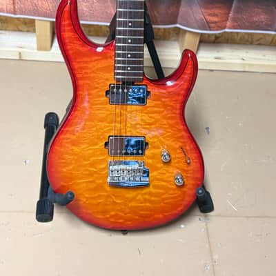 Ernie Ball Music Man Luke III 2022 - Cherry Burst Quilted image 1