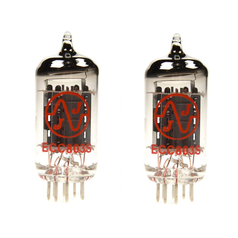 JJ ECC803/12AX7 Long Plate Preamp Tube 2 Pack Bundle image 1
