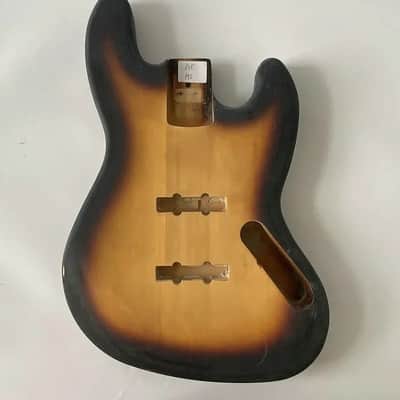 Tobacco Burst Jazz Bass Style 4 String Bass Body image 2