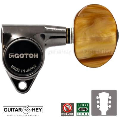 NEW Gotoh SG301-P2 Tuning Keys L3+R3 Large AMBER Buttons Set 3x3 - COSMO BLACK