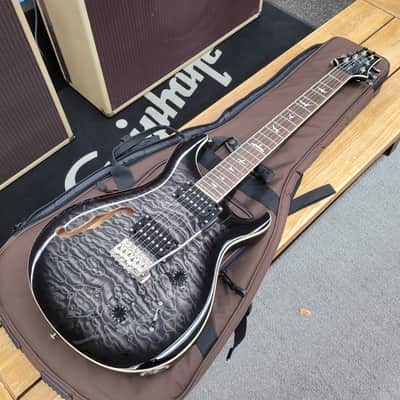 PRS SE Custom 22 Semi-Hollow with Gigbag- Charcoal Burst image 1