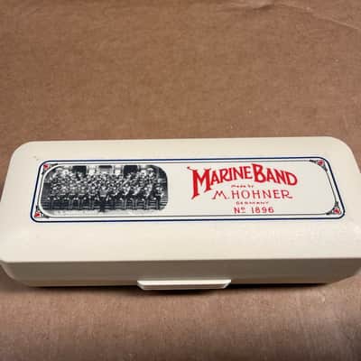 Hohner Marine Band 1896 Harmonica Key of A Made in Germany w/ Original Case image 2