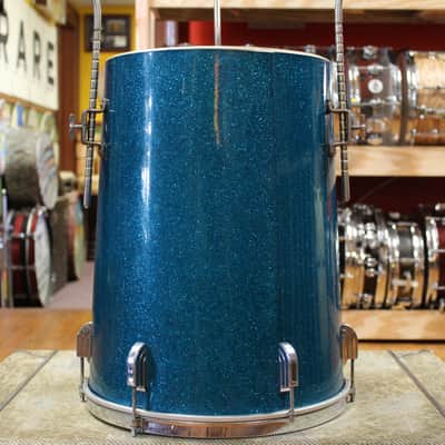 1950s Leedy and Ludwig 18x14 Conga-Tom in Aqua Sparkle image 4