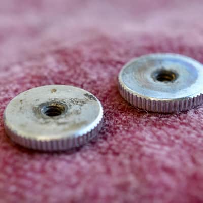 Vintage 1960's 1970's Gibson ABR-1 Bridge Thumbwheels - Chrome Finish - Les Paul Goldtop ES-335 image 3