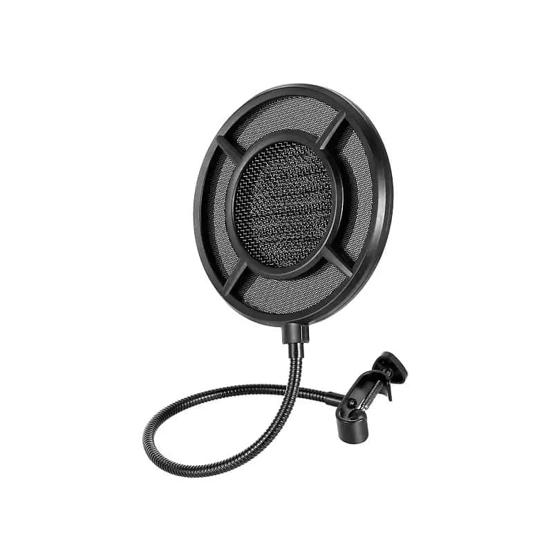 Professional Microphone Pop Filter Mask Shield For Any Other Microphone, Dual Layered Wind Pop Screen With A Flexible 360° Gooseneck Clip Stabilizing Arm image 1