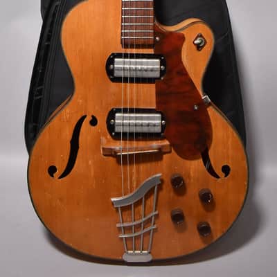 1950s Harmony H62 Meteor Archtop Electric Natural w/Bag image 1