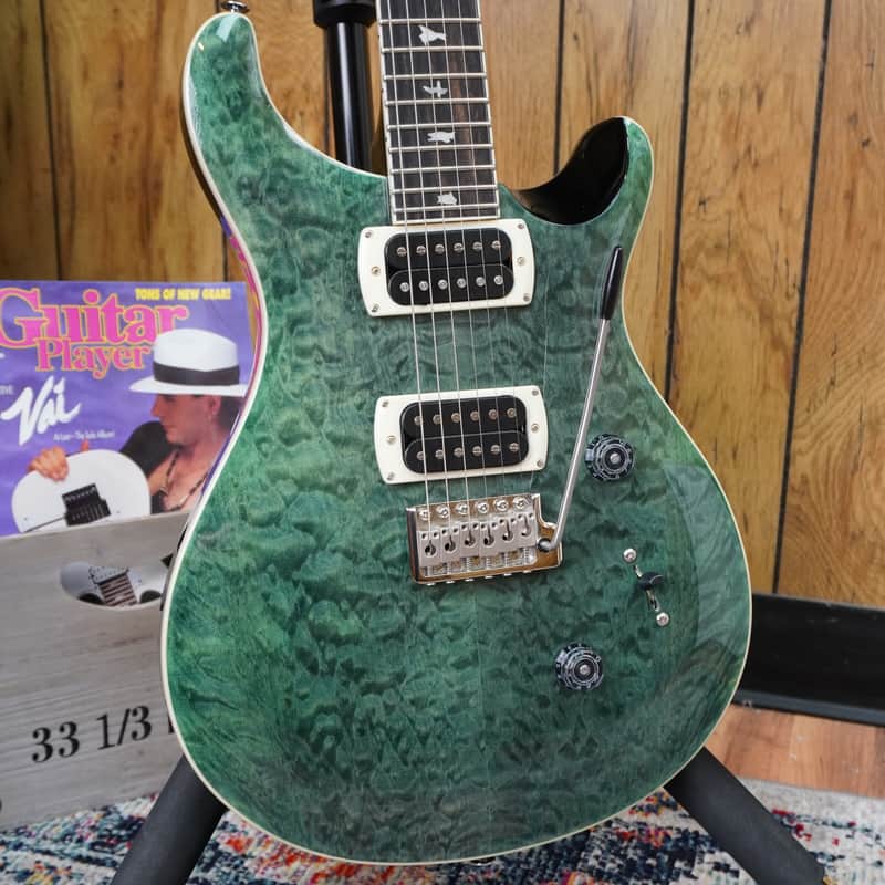 PRS SE Custom 24 Quilt - Teal Black image 1