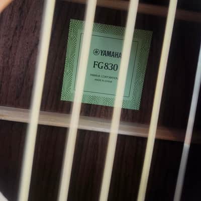 Yamaha FG830 Acoustic Guitar 2010s - Natural image 18