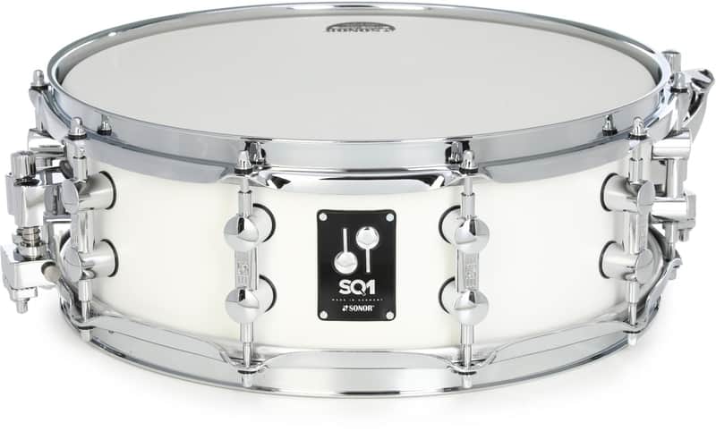 Sonor SQ1 Snare Drum - 5 x 14 inches Satin Pure White image 1