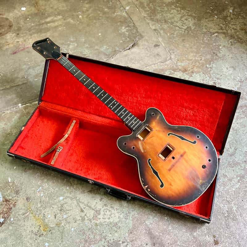 Gretsch 6072 Chet Atkins country gentleman bass guitar 1968 - Monkees original vintage USA project body and neck husk image 1